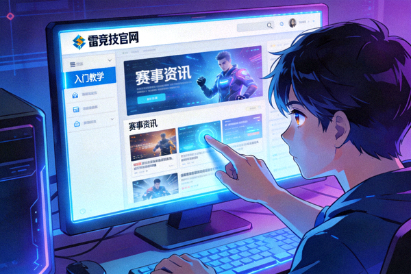 电竞新人通过雷竞技官网的入门教学和赛事资讯学习游戏技巧，提升个人水平